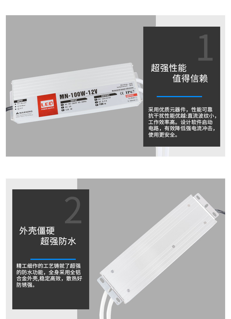 100W超薄防水電源 100W超薄防水電源